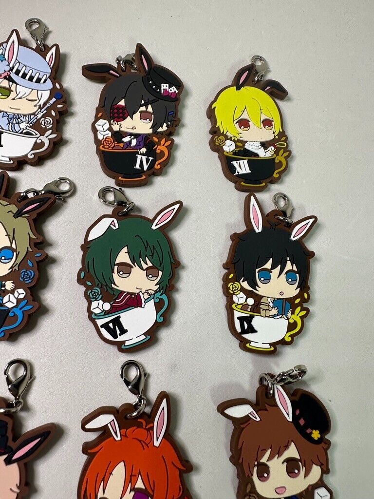 TSUKIUTA Procellarum Six Gravity Rubber Charm Shun Shimotsuki Hajime Mutsuki Set