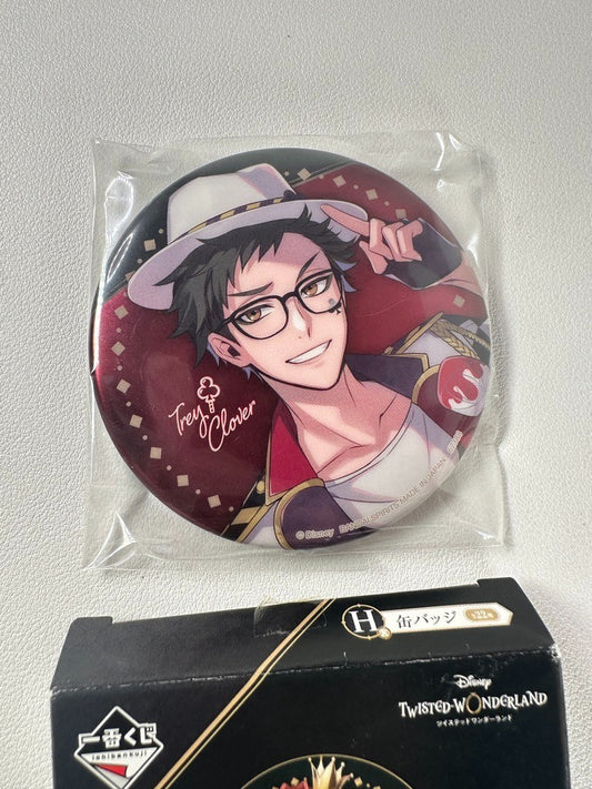 Twisted Wonderland Ichiban Kuji Can Badge Heartslabyul Trey Clover