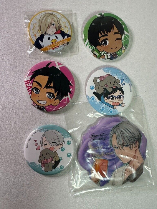 Super Sale Yuri on Ice!!! Can Badge Set Victor Plisetsky Phichit Jean