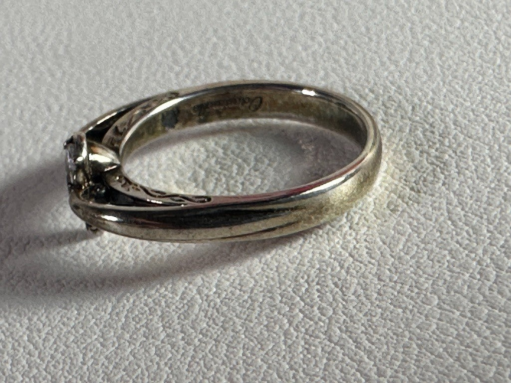 PREOWNED Twisted Wonderland  Octavinelle Silver Ring  THE KISS Size 5