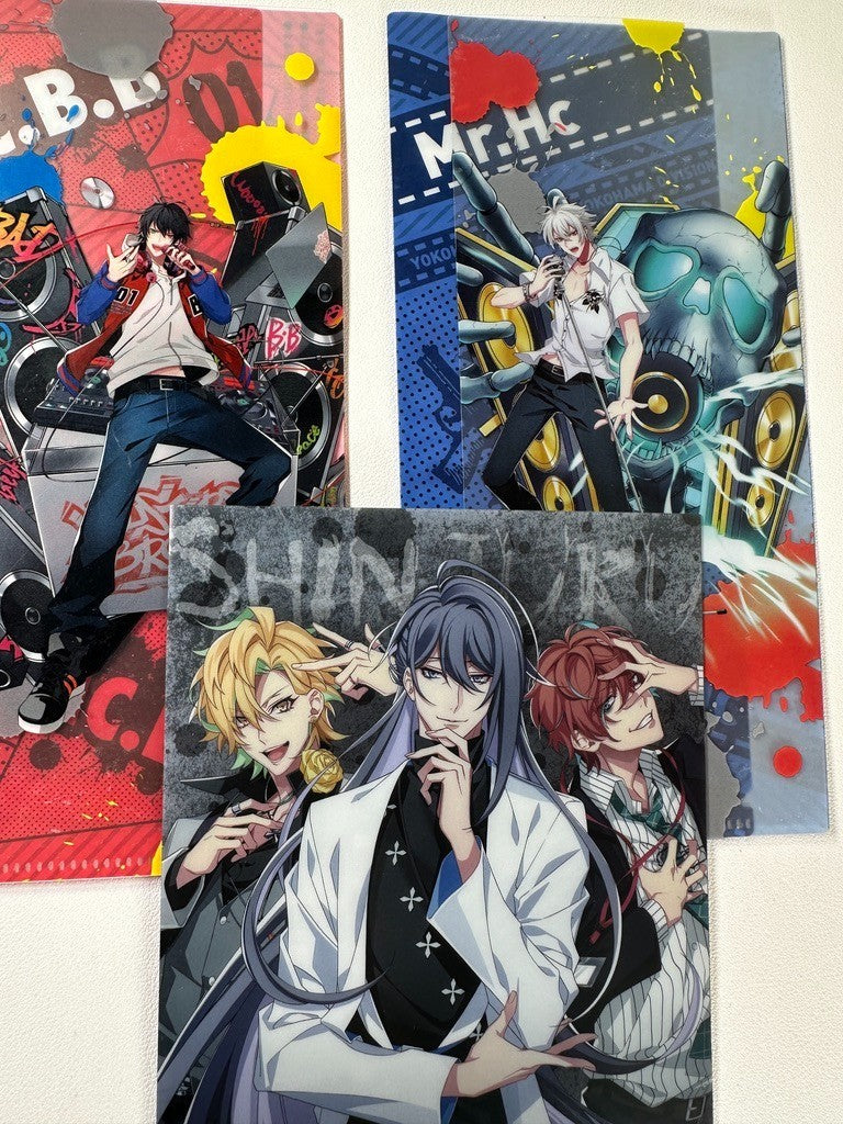 Hypnosis Mic Ramuda Aohitsugi Hifumi Jakurai Matenro Thin Clear File Set