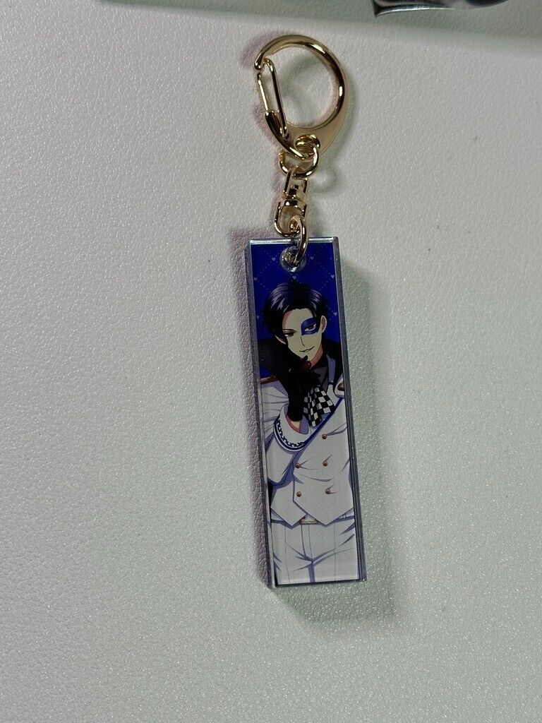 Obey Me Valentine Ver. Acrylic Trading Keychain Lucifer Vertical