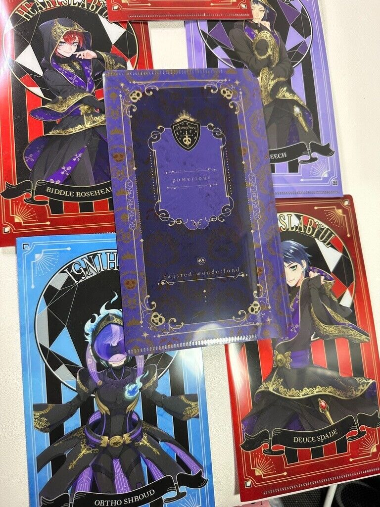 Twisted Wonderland Clear File Folder Sticker Set Heartslabyul Octavinelle Ortho