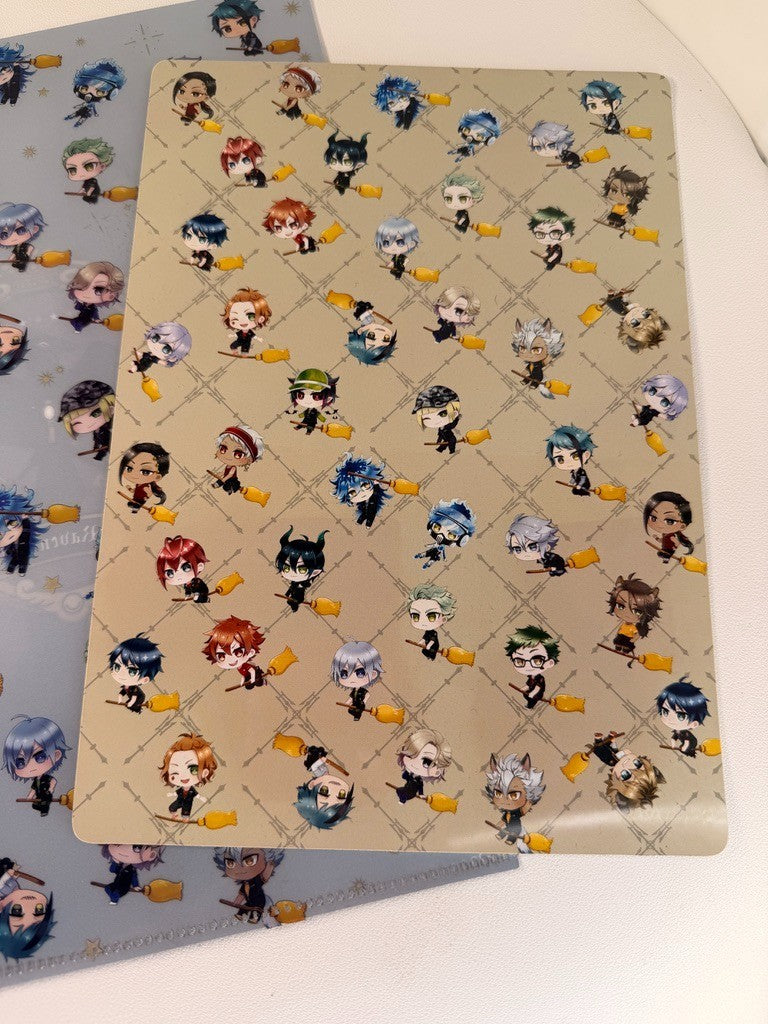 Twisted Wonderland Pencil Board Clear File Set Idia Malleus Riddle Vil Azul Rook