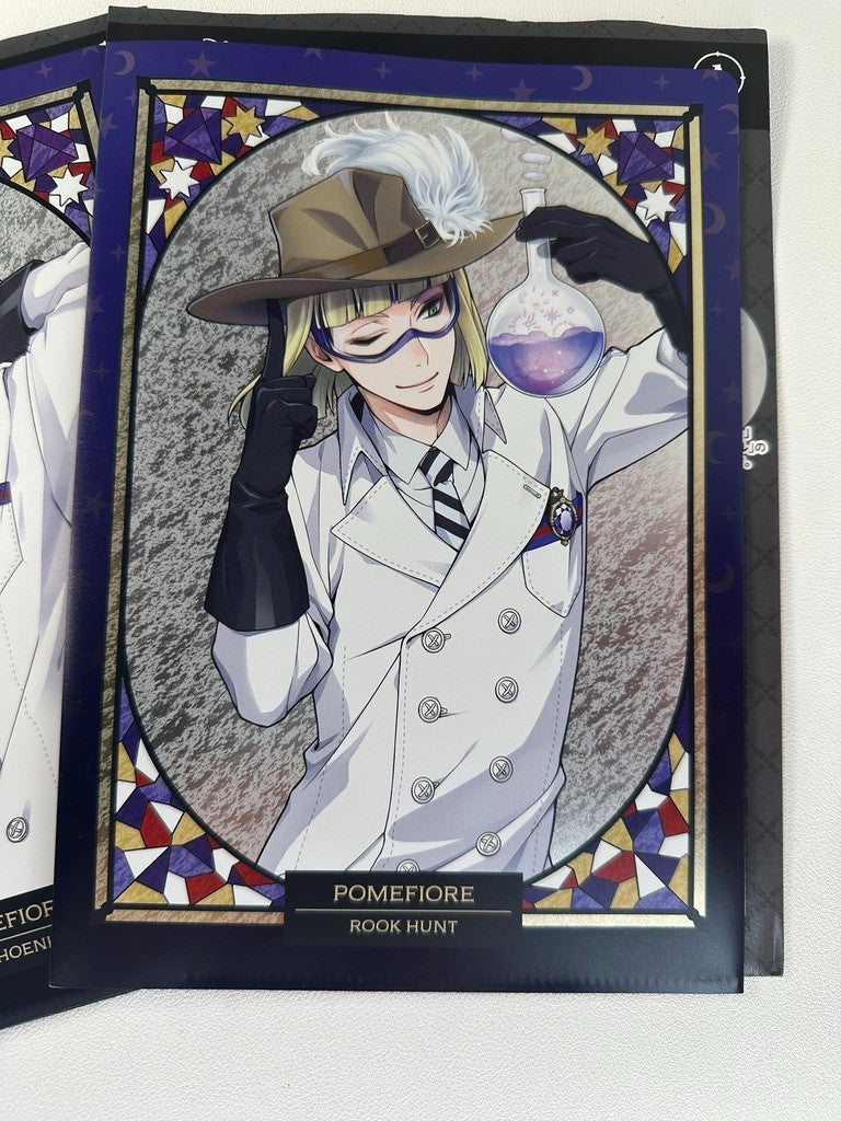 Twisted Wonderland A5 Double Clear File Set Pomefiore Vil Schoenheit Rook Hunt