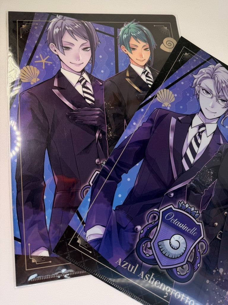 Twisted Wonderland Clear File Set Octavinelle Jade Azul Uniform