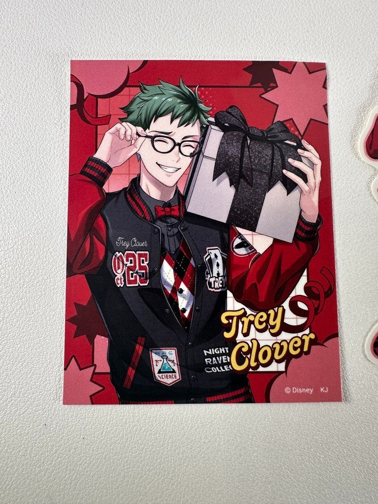 Twisted Wonderland Union Birthday Sticker Set Heartslabyul Trey Clover