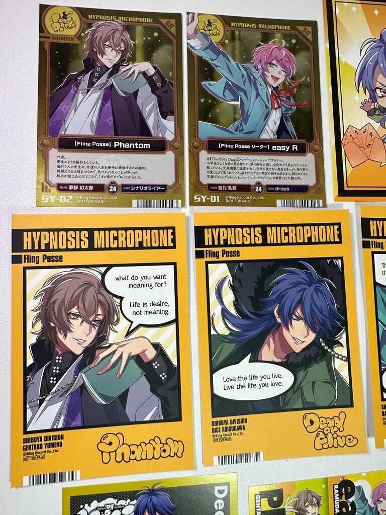 Hypnosis Mic Division Rap Battle Cafe Postcard Fling Posse Set Ramuda Dice