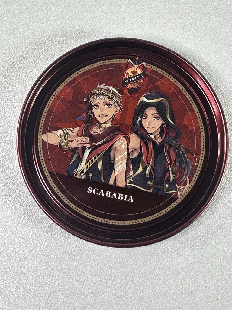 Twisted Wonderland Dormitory Metal Coaster Scarabia Jamil Viper Kalim AlAsim