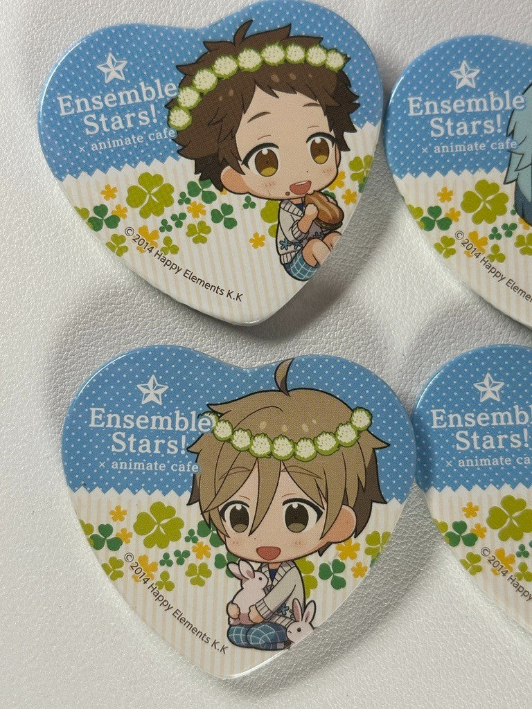 Ensemble Stars!  Rabbits Ra*bits Heart Can Badge Set Hajime Tomoyo Mitsuru