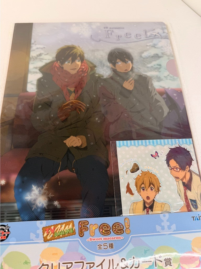 Free! Anime Sweet Macaron Clear File & Card Set Rin Makoto