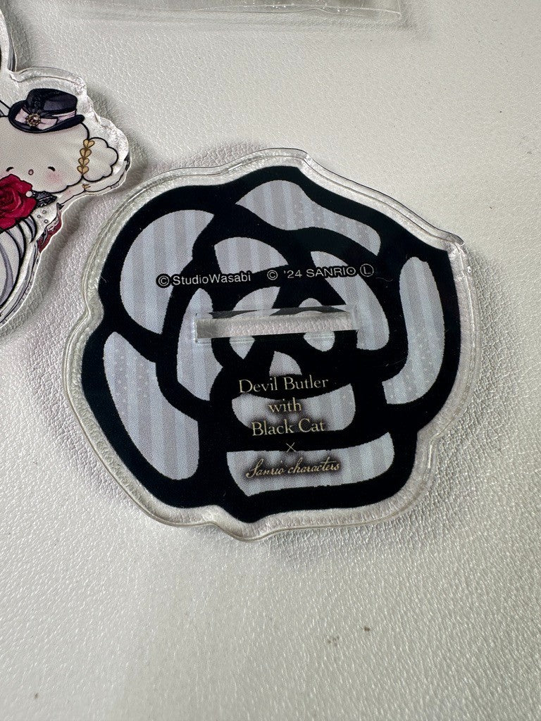 Devil Butler with Black Cat Sanrio Collaboration Acrylic Stand Shiro
