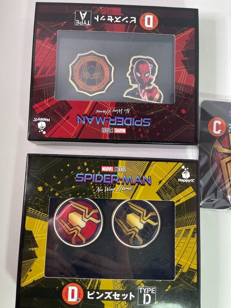 Marvel Sunny Side Up Happy Kuji SpiderMan No Way Home D-Prize Set Pins