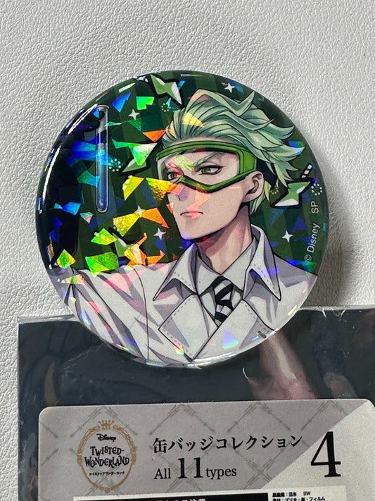 Twisted Wonderland Glitter Experimental Can Badge Diasomnia Sebek Zigvolt