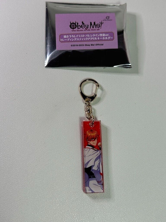 Obey Me Valentine Ver. Acrylic Trading Keychain Beelzebub Vertical