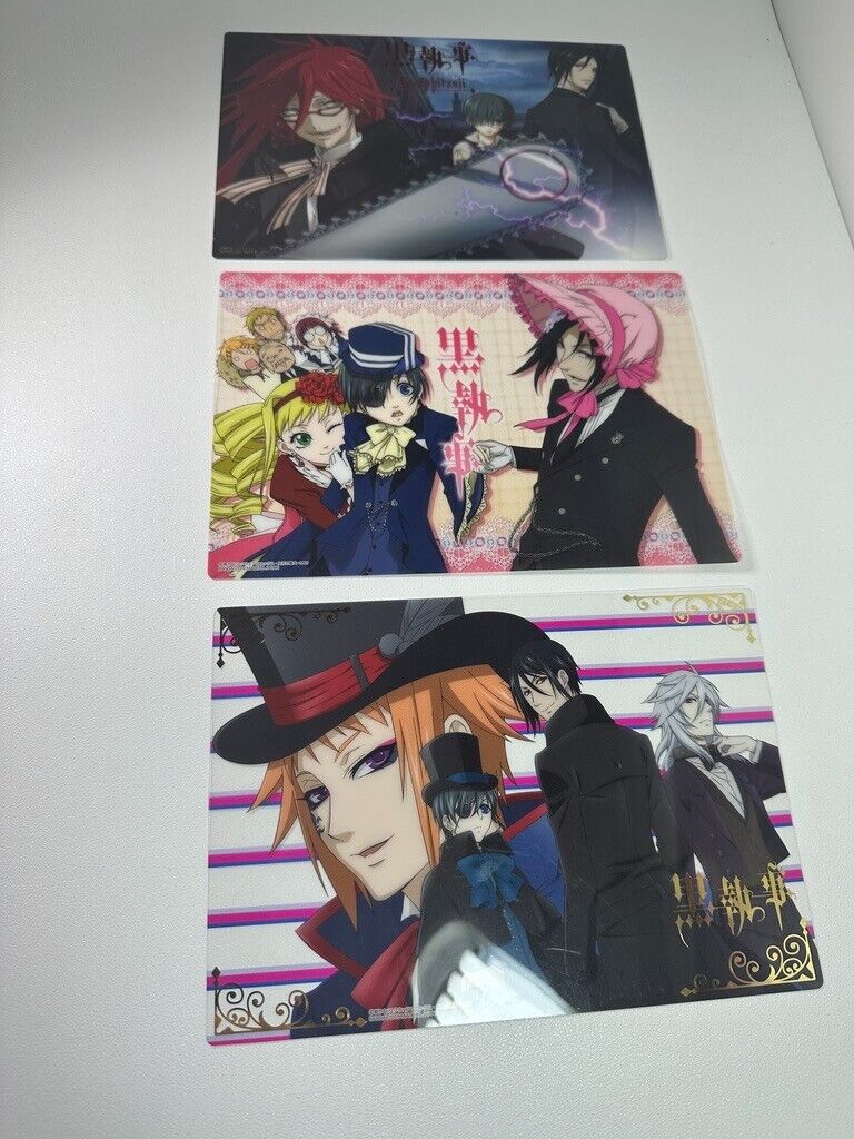 Kuroshitsuji Black Butler Victorian Art Collection Set of 3 AS IS Ciel Sebastian
