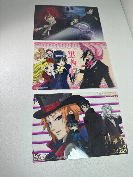 Kuroshitsuji Black Butler Victorian Art Collection Set of 3 AS IS Ciel Sebastian