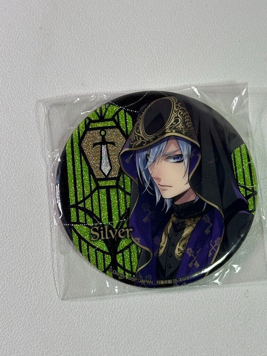 Twisted Wonderland Can Badge Diasomnia Silver Glitter Icon