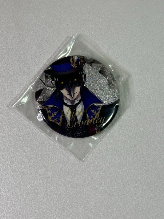 Twisted Wonderland Can Badge Night Raven College Dire Crowley Silver Glitter