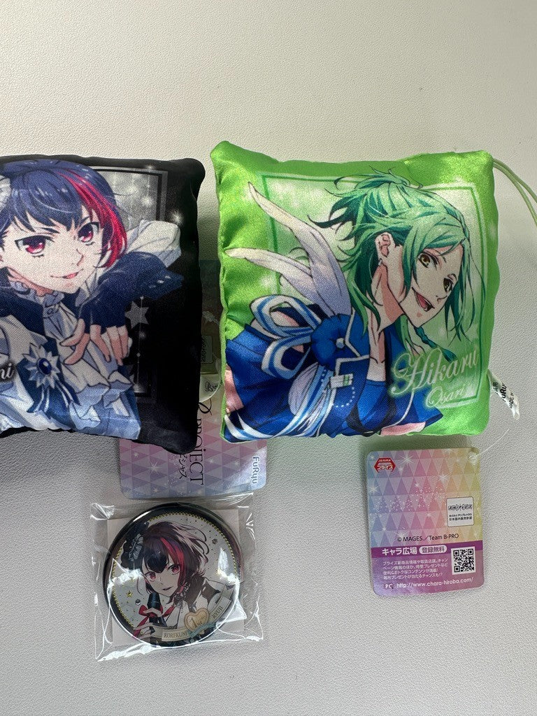 B-project Invincible Dangerous Heart Pillow Can Badge Set