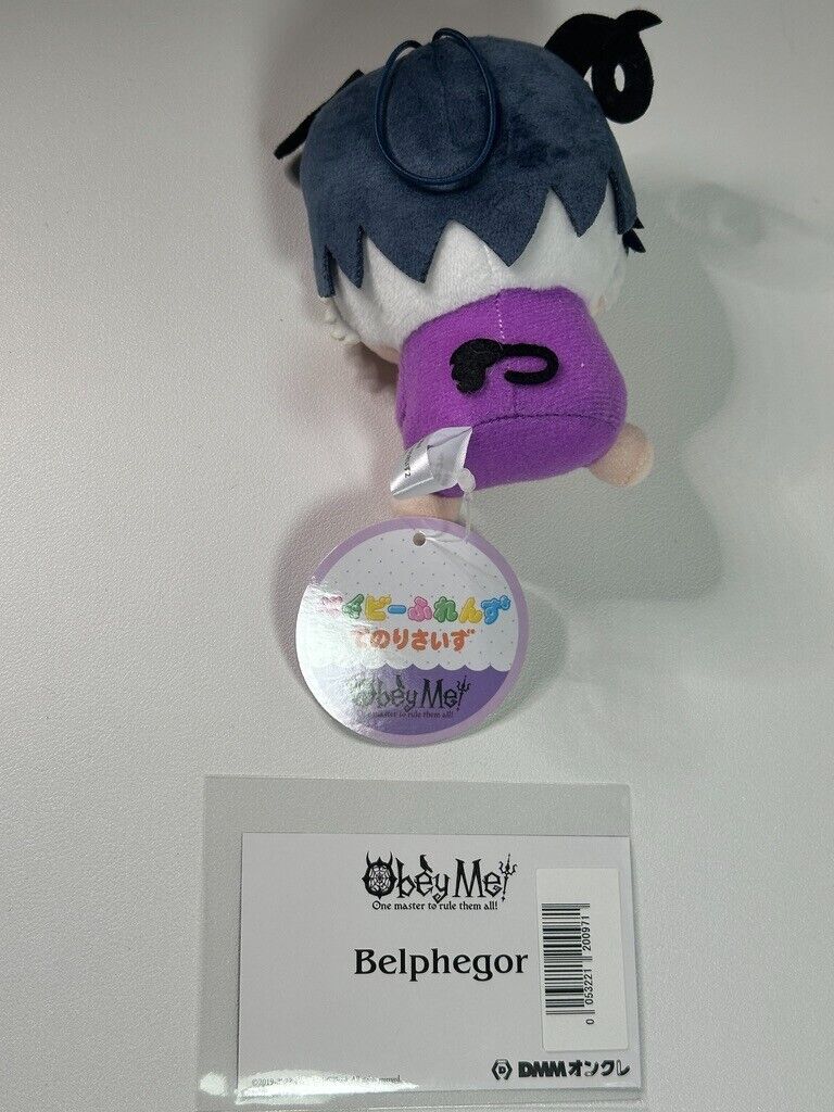 Obey Me! Baby Friends Hand Size Plush  and Card Belphegor