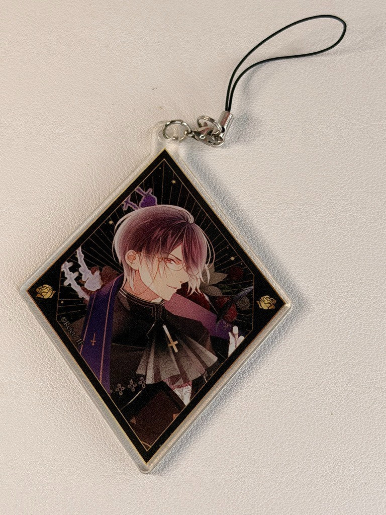 Diabolik Lovers Acrylic Phone Strap Reiji Sakamaki Diamond
