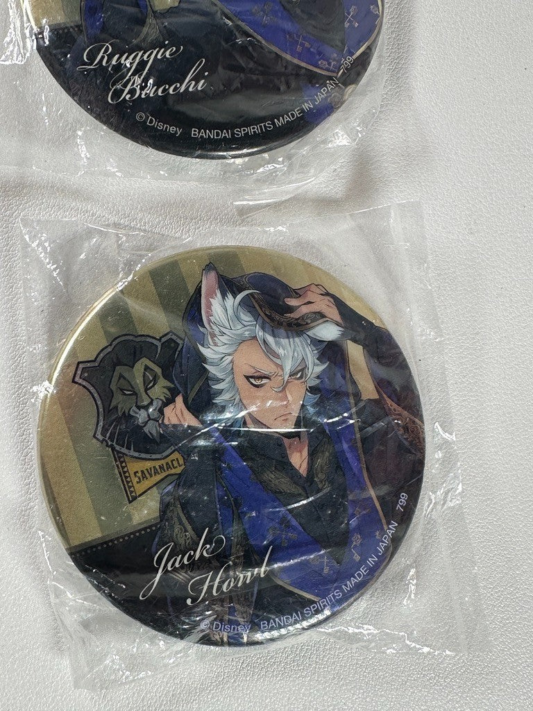 Twisted Wonderland Can Badge Set Savanaclaw Ruggie Bucchi Jack Howl Gold