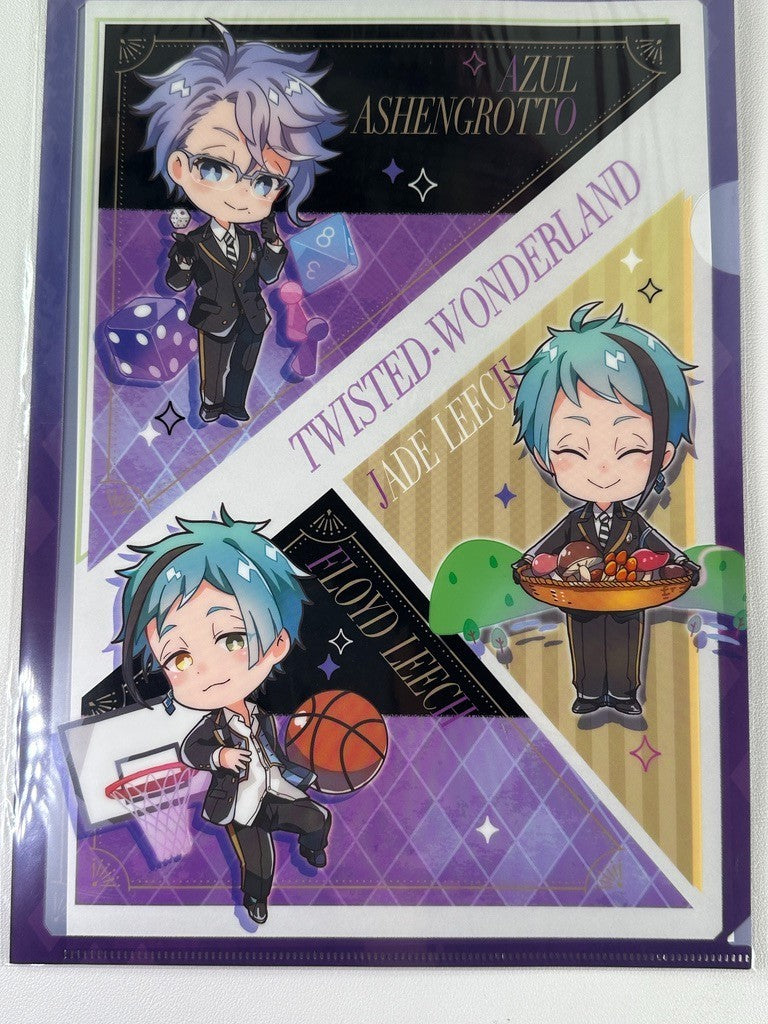 Twisted Wonderland Charactive Clear File Octavinelle Azul Jade Floyd Leech