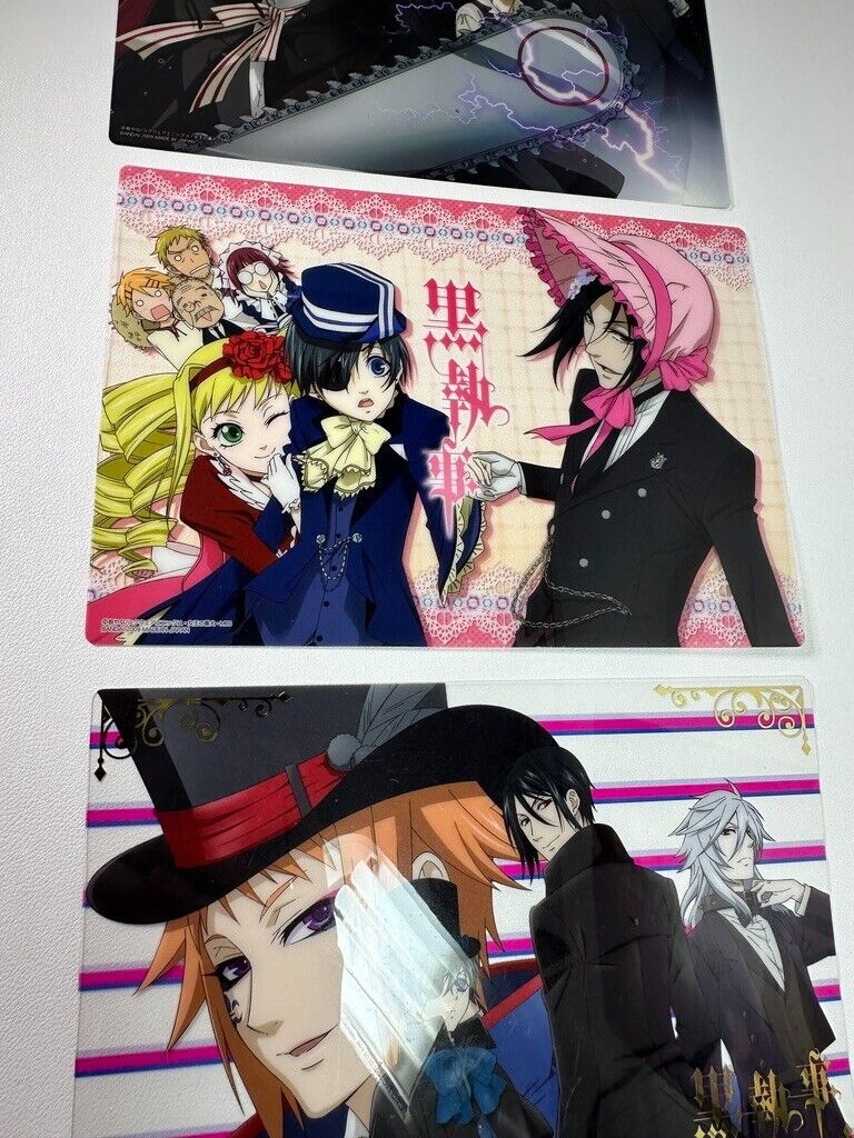 Kuroshitsuji Black Butler Victorian Art Collection Set of 3 AS IS Ciel Sebastian
