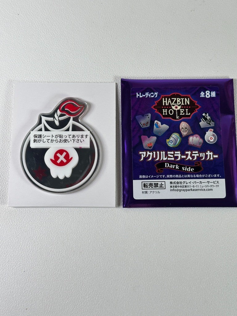 Hazbin Hotel Dark Side  Acrylic Mirror Sticker Cherri Bomb