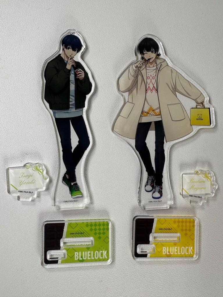 PREOWNED Blue Lock Muzzle Chocolate Acrylic Stand Set Bachira Isagi