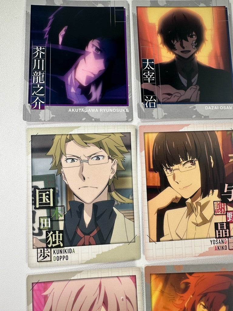 Bungo Stray Dogs Card Set Doppo Akiko Atsushi Osamu Ryunosuke Sakunosuke