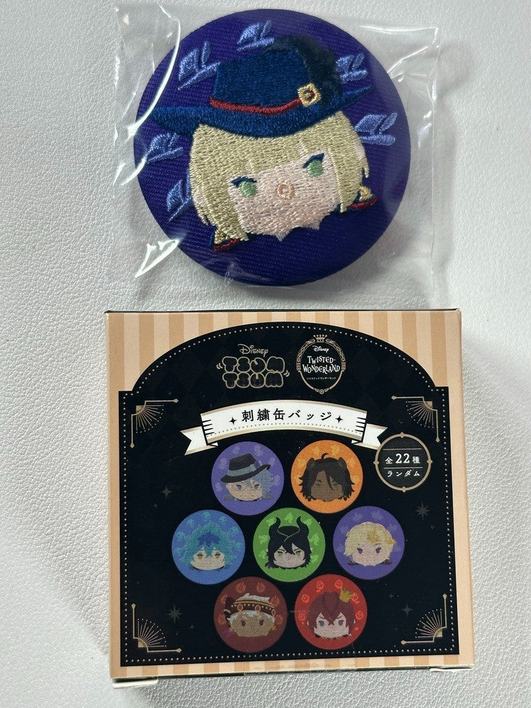 Twisted Wonderland Tsumtsum Embroidery Can Badge Pomefiore Rook Hunt
