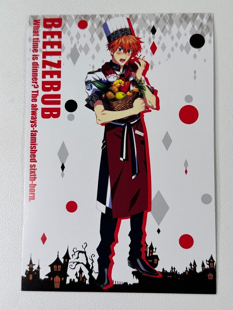 Obey Me! One Master To Rule Them All Chef Postcard Beelzebub