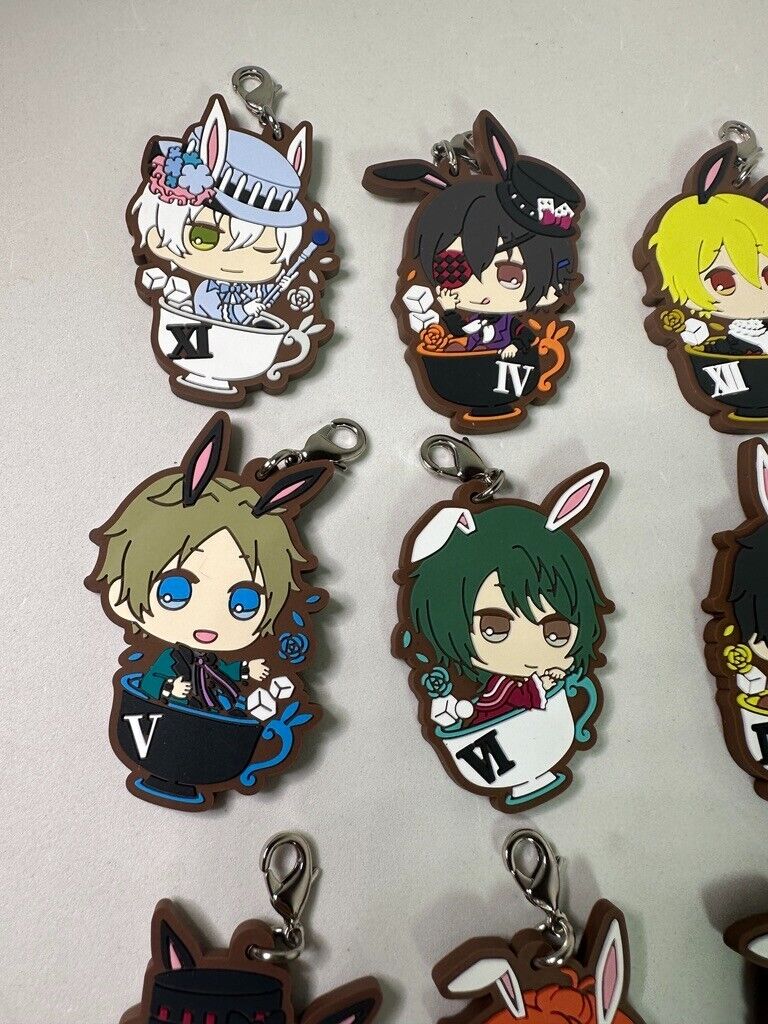 TSUKIUTA Procellarum Six Gravity Rubber Charm Shun Shimotsuki Hajime Mutsuki Set