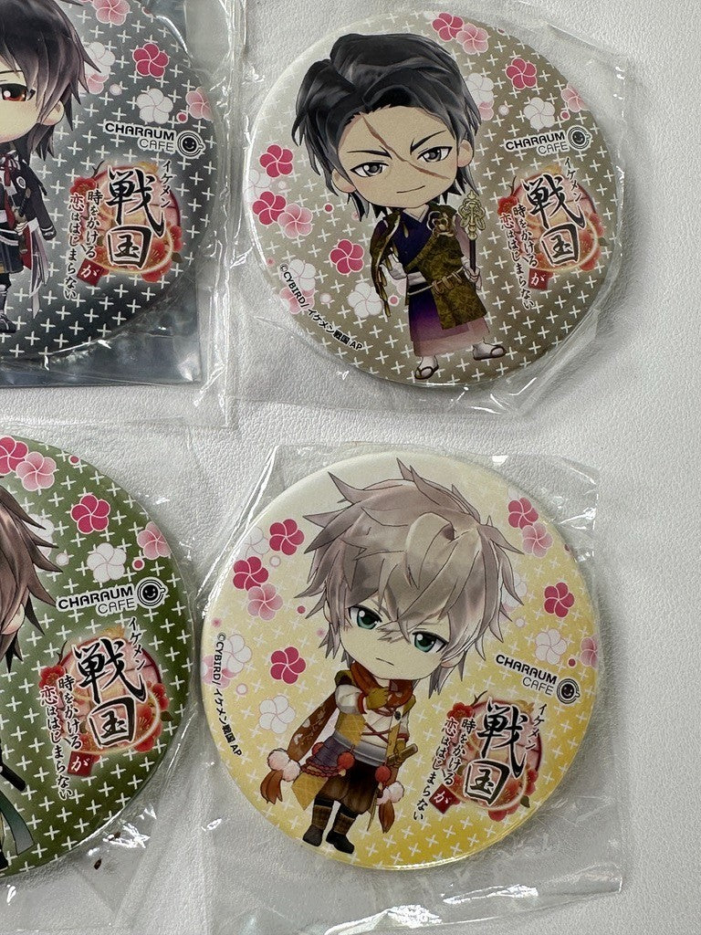Ikemen Romances Across Time Can Badge Set Nobunaga Kennyo Tokugawa Sarutobi