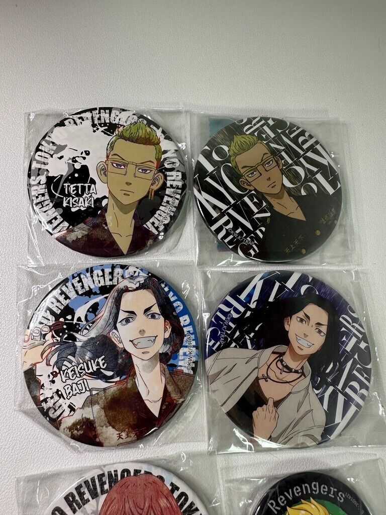 Tokyo Revengers Can Badge Set of 7 Tetta Hinata Keisuke New