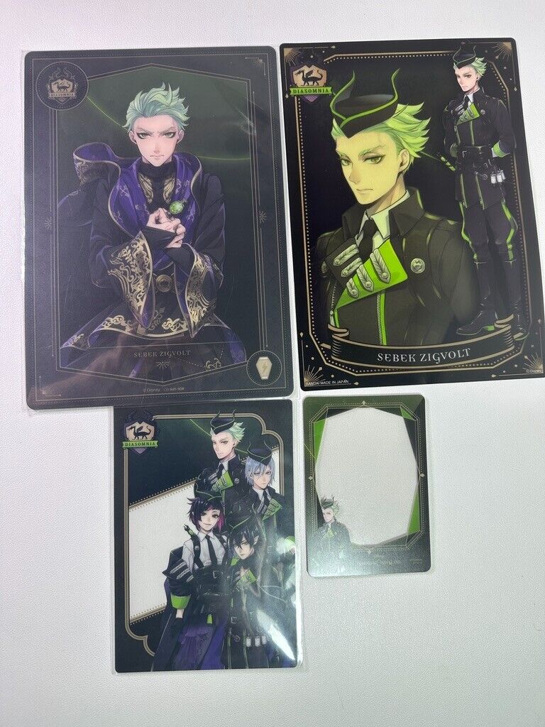 Twisted Wonderland Diasomnia Sebek Zigvolt Card Clear Poster Pencil Board Set