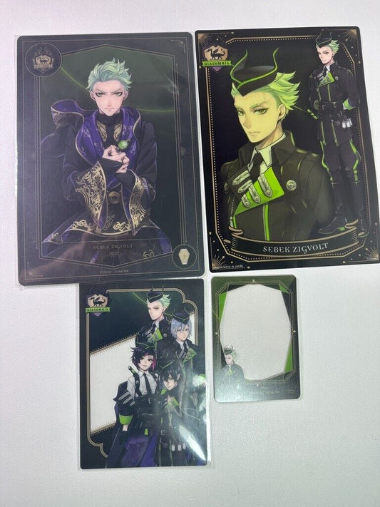Twisted Wonderland Diasomnia Sebek Zigvolt Card Clear Poster Pencil Board Set