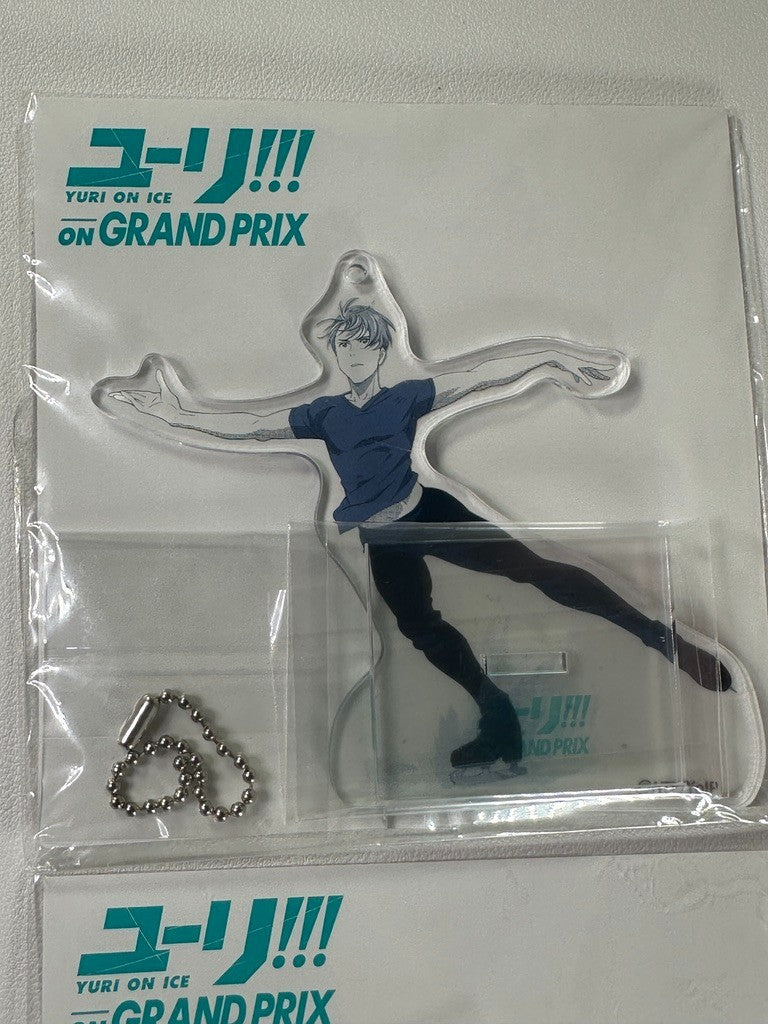 Yuri On Ice Grand Prix  Acrylic Charm Stand Set Victor Nikiforov Otabek Altin