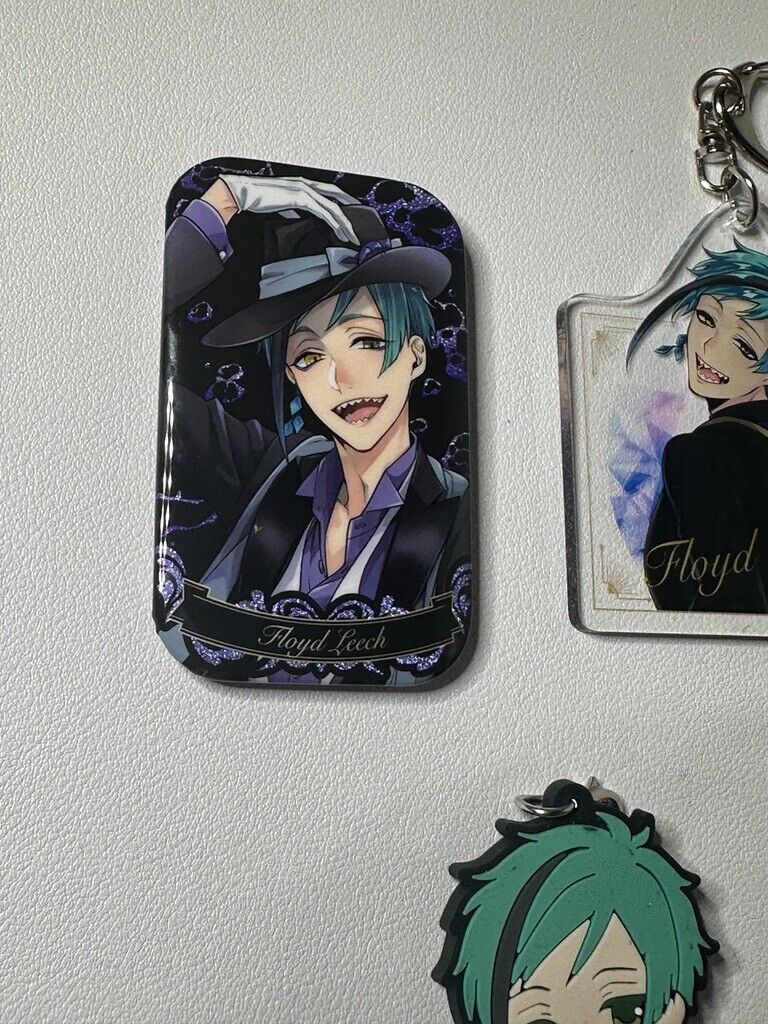 Twisted Wonderland Octavinelle Floyd Leech Acrylic Charm Can Badge Set