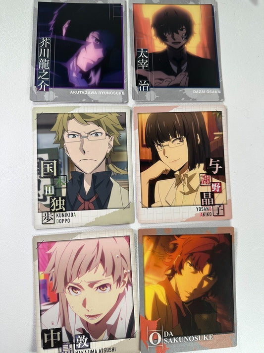 Bungo Stray Dogs Card Set Doppo Akiko Atsushi Osamu Ryunosuke Sakunosuke
