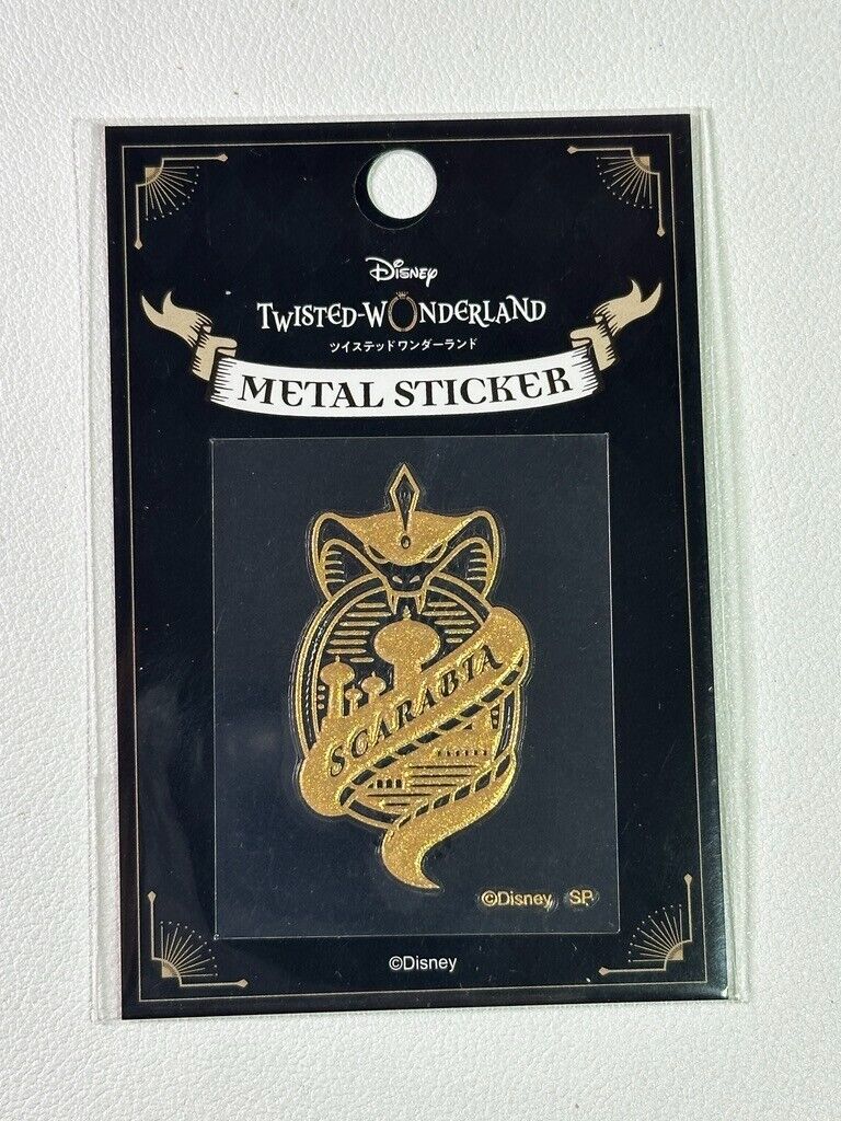 Disney Twisted Wonderland Metal Sticker Scarabia Jamil Viper Kalim AlAsim