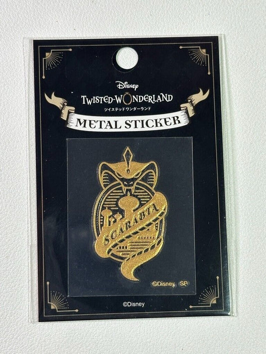 Disney Twisted Wonderland Metal Sticker Scarabia Jamil Viper Kalim AlAsim