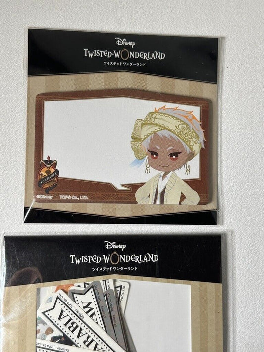 Twisted Wonderland Flake Stationary Sticker Notepad Set Scarabia Kalim AlAsim