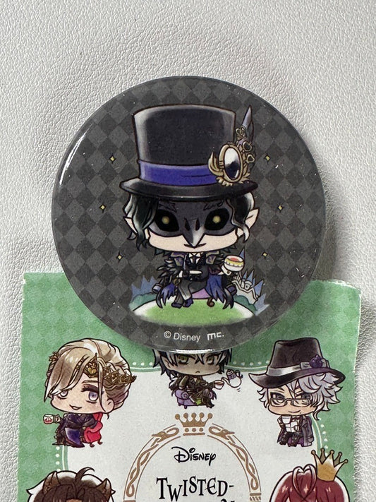 Twisted Wonderland Tea Can Badge Night Raven College Dire Crowley