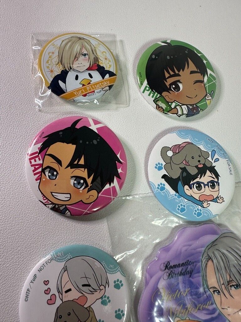 Super Sale Yuri on Ice!!! Can Badge Set Victor Plisetsky Phichit Jean