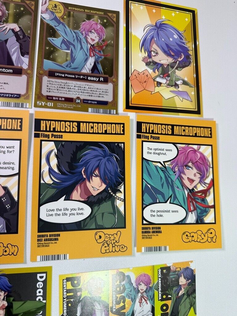 Hypnosis Mic Division Rap Battle Cafe Postcard Fling Posse Set Ramuda Dice