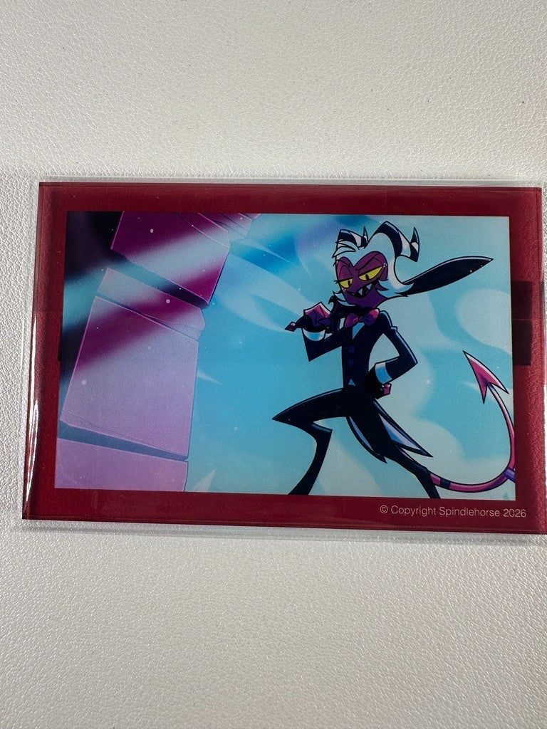 Helluva Boss Smile Base Acrylic Card Moxxie Action