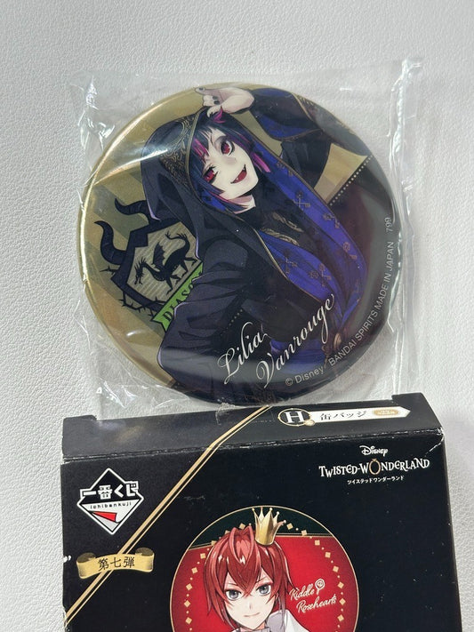Twisted Wonderland Can Badge Diasomnia Lilia Vanrouge Gold